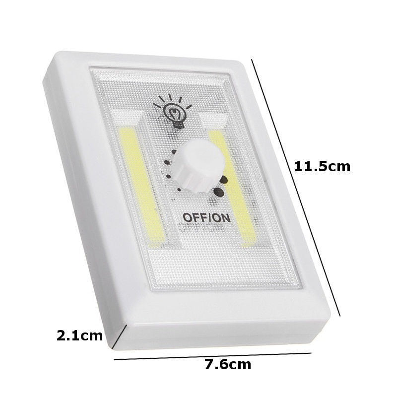 COB Magnetic Mini LED Cordless Light Switch Wall Night Lights Battery Operated Kitchen Cabinet Garage Closet Camp Emergency Lamp