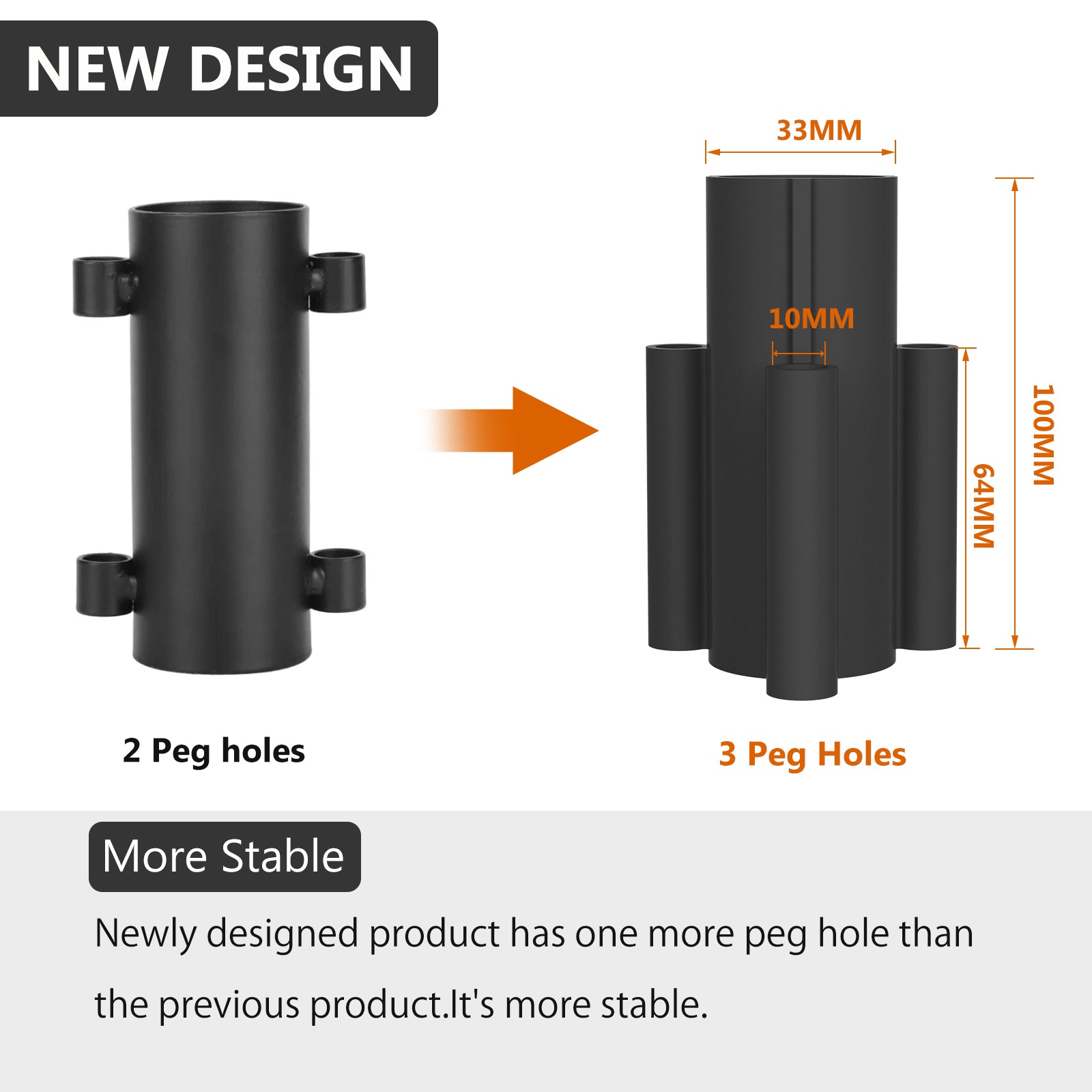 Rod Holders for Fixing Windproof Tent Poles Tarp Pole Nails Fixing Holders Canopy Base Fixtures Pegs