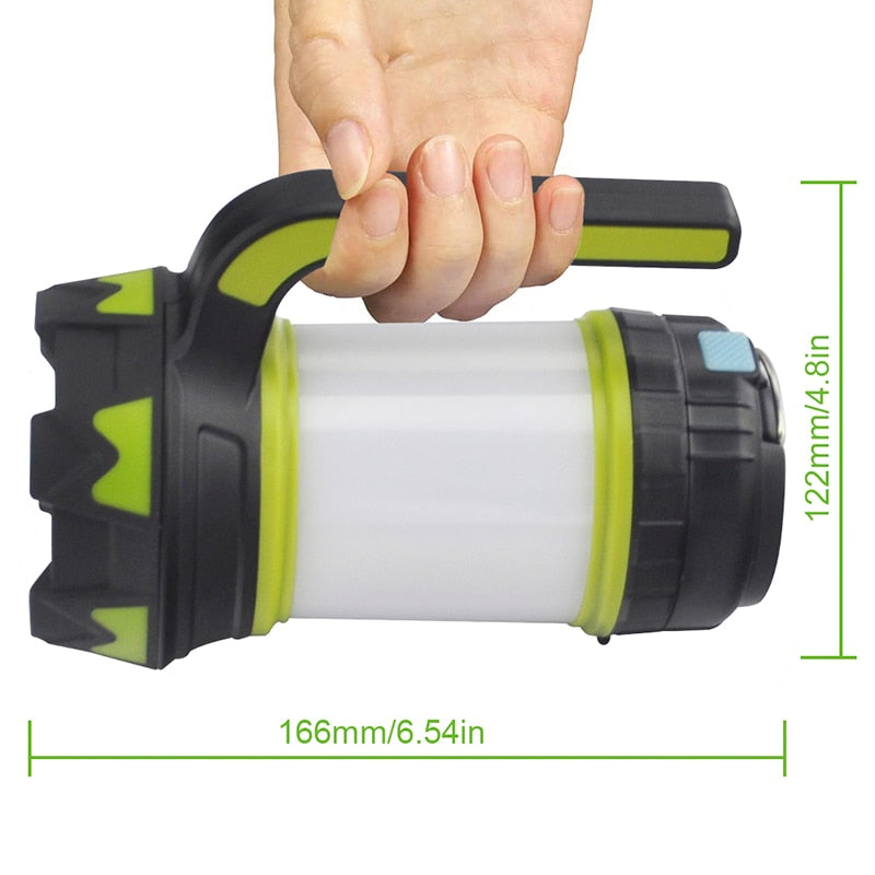 Camp Lamp LED Camping Light USB Rechargeable Flashlight Dimmable Spotlight Work Light Waterproof Searchlight Emergency Torch