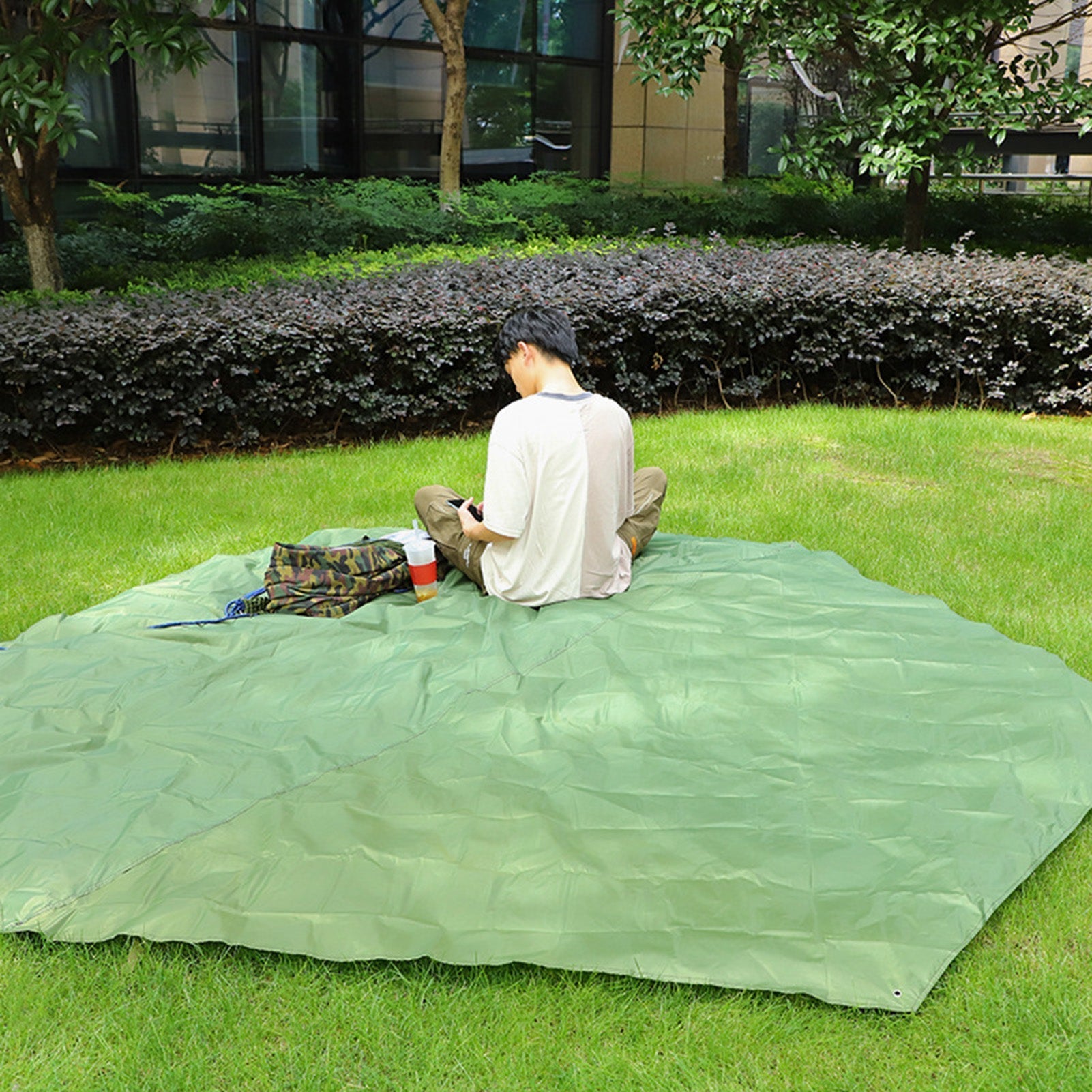 Outdoor Waterproof Camping Tarp Multifunctional Picnic Beach Mat Tent Footprint Tent Footprint Hexagonal Moisture-proof Pad