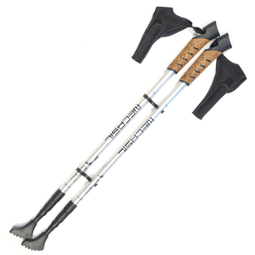 2pcs/lot Nordic Walking Sticks Camping Hiking Aluminum Adjustable Telescopic Alpenstock Trekking Pole walking