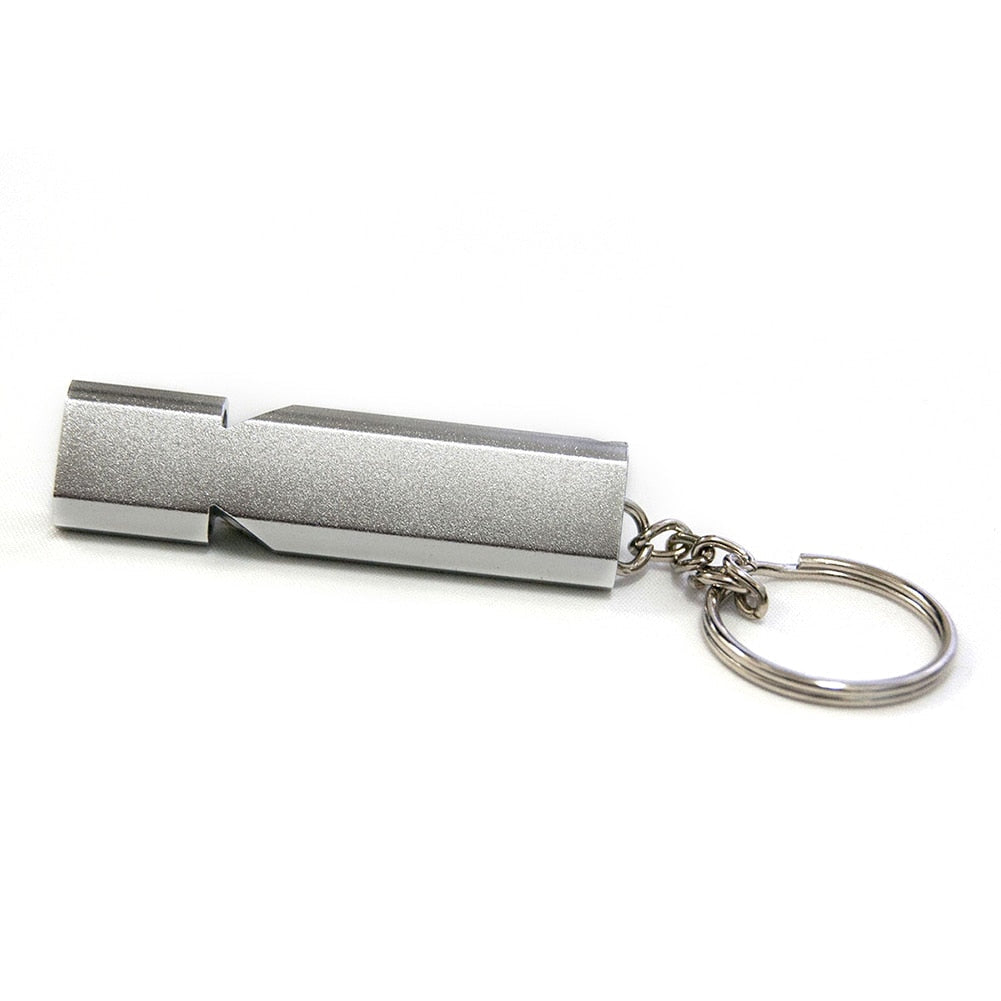 Outdoor safety emergency whistle Outdoor Camping Double Tube High Frequency Survival Whistle Self-defense Tools Self-help
