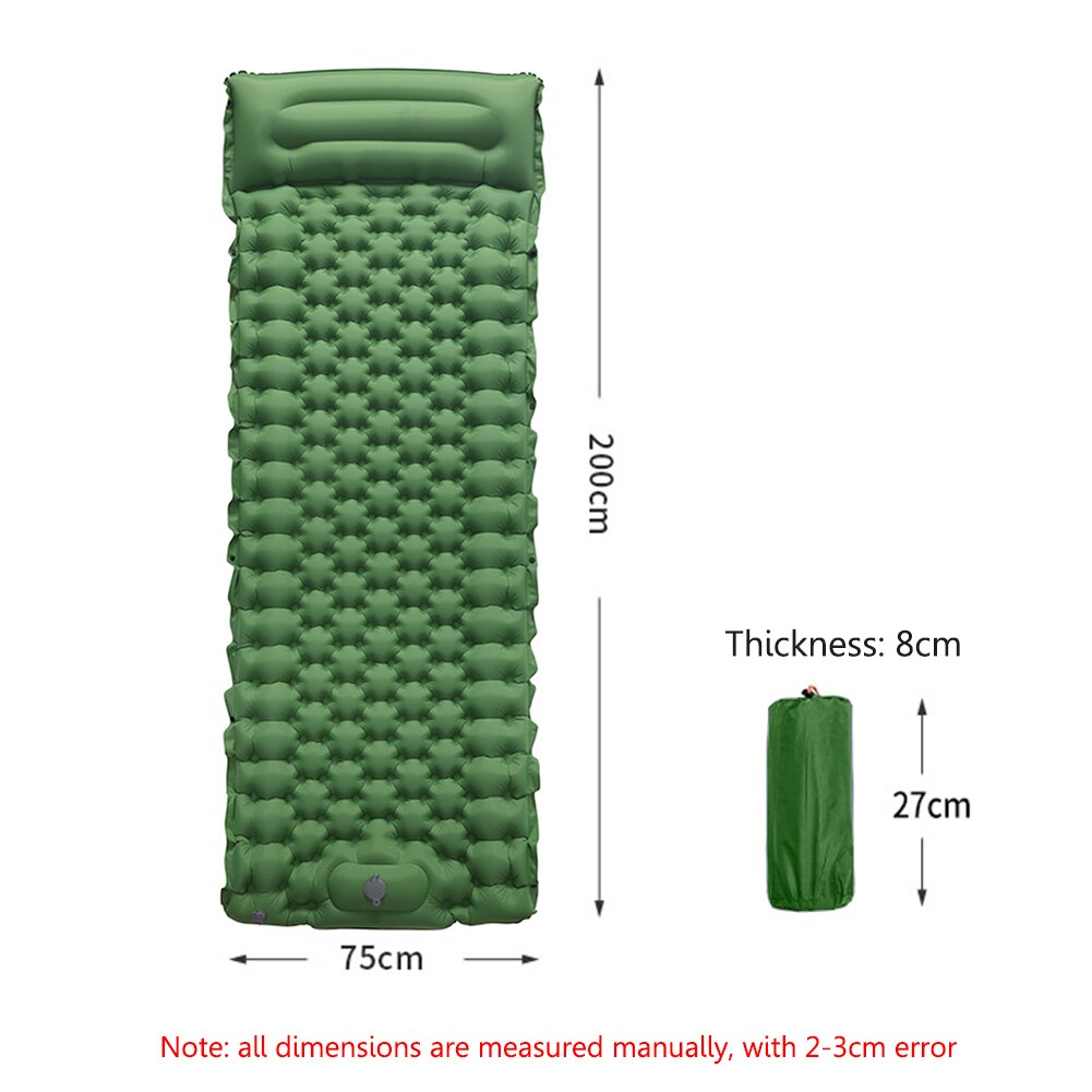 Waterproof Sleep Inflatable Mattress Outdoor Double Air Cushion Storage Bag Camping Folding Bed Ultralight Travel Hiking Mat