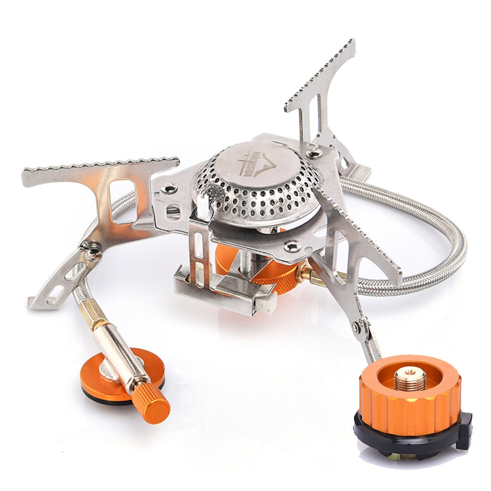 Camping Gas Stove Outdoor Tourist Burner Strong Fire Heater Tourism Cooker Survival Furnace Supplies Equipment Picnic