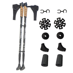 2pcs/lot Nordic Walking Sticks Camping Hiking Aluminum Adjustable Telescopic Alpenstock Trekking Pole walking