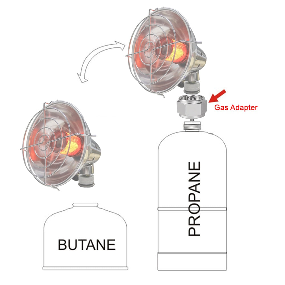 Portable Gas Heater Outdoor Warmer Propane Butane Tent Heater Camping Stove Cooker