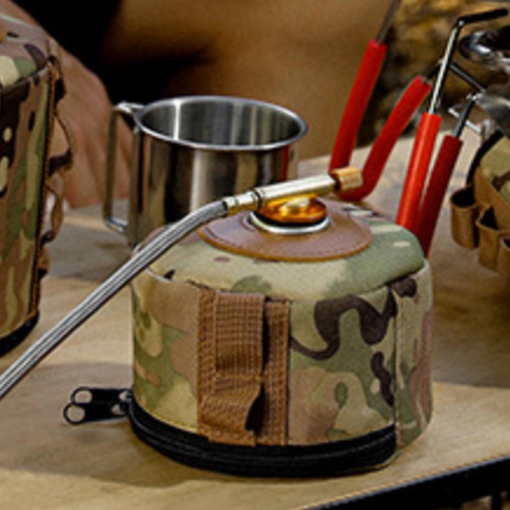 Ultralight Outdoor Camouflage Camping Gas Tank Protect Cover Air Bottle Protective Case Tool Camping Equipment