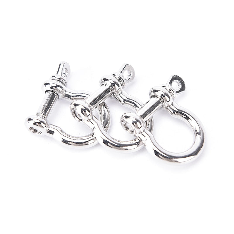 Anchor Shackle Screw Pin For Outdoor Camping Survival Rope Bracelets O-Shaped Stainless Steel Shackle Buckle