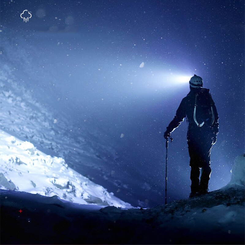 5LED Headlight Built-in 18650 Battery USB Rechargeable Portable Lantern Headlight Outdoor Camping Headlight ABS Headlamp Torch