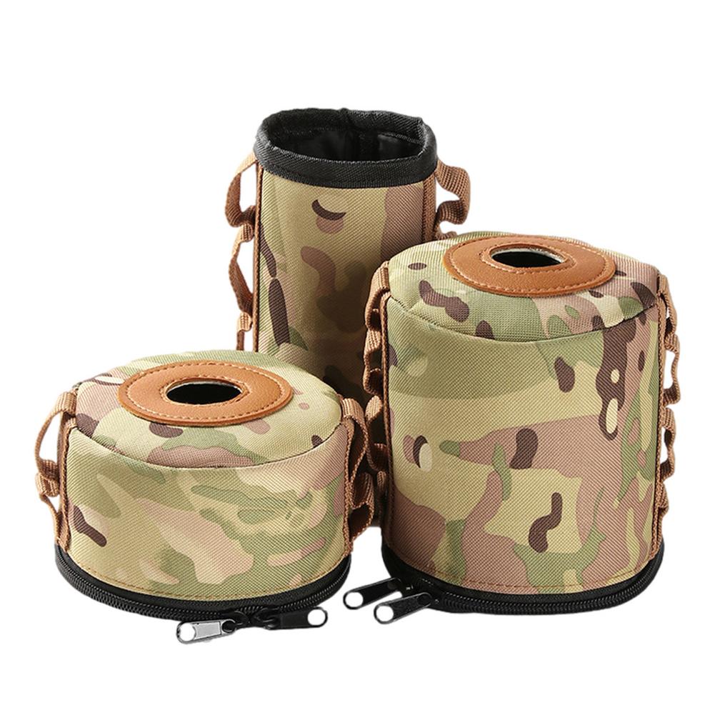 Ultralight Outdoor Camouflage Camping Gas Tank Protect Cover Air Bottle Protective Case Tool Camping Equipment