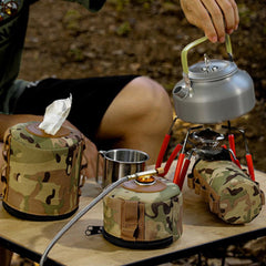 Ultralight Outdoor Camouflage Camping Gas Tank Protect Cover Air Bottle Protective Case Tool Camping Equipment