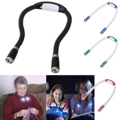 Flexible Handsfree LED Neck Light Super-bright Reading Lamp Novelty Book Light Night Knitting Flashlight Camping Light