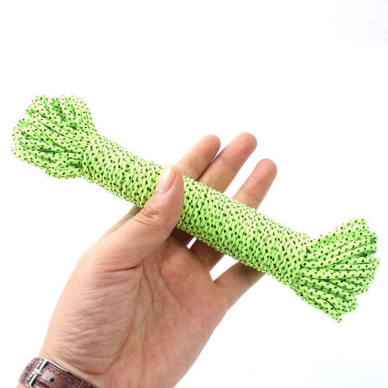 Reflective Tent Rope Tent Cuy Line Cord Guylines Survival Rescue Umbrella Paracord Rope Outdoor Camping Hiking Tent Accessories