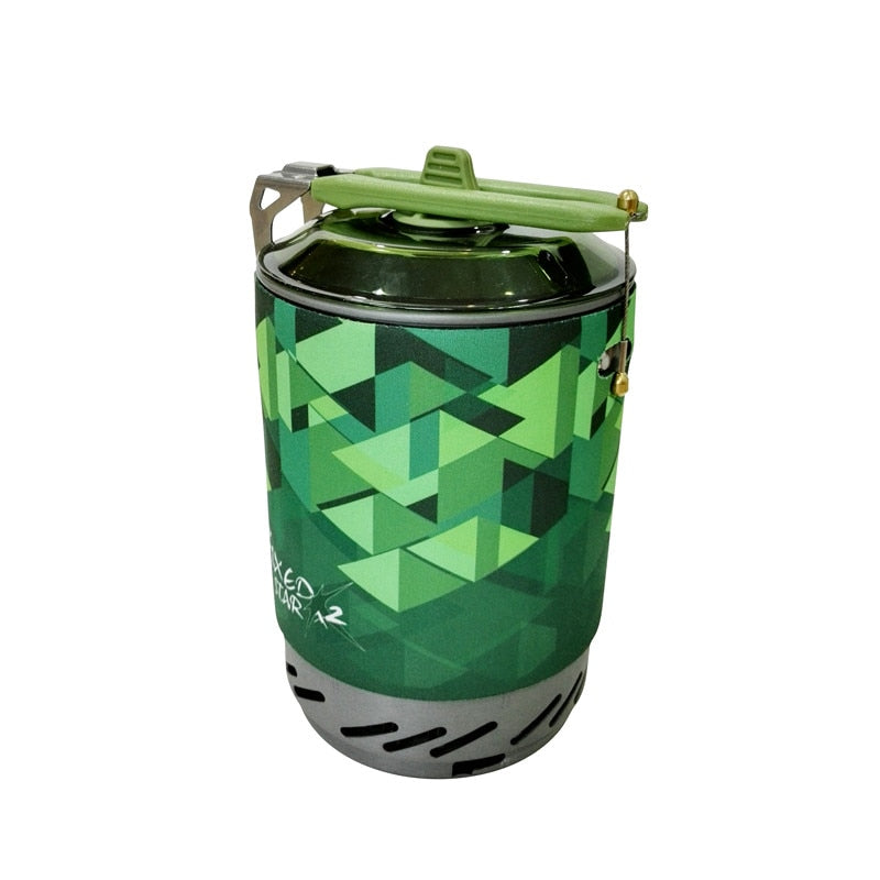 Outdoor Gas Stove Burner Tourist Portable Cooking System With Heat Exchanger Pot Camping Hiking Gas Cooker