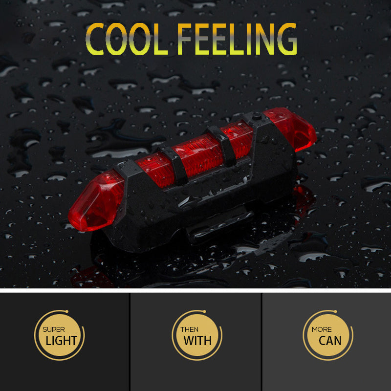 Bike Bicycle Light LED Rechargeable Tail Light USB Rear Tail Warning Safety Bike Light Super Bright Portable Flash Light