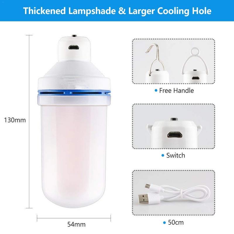 5V 108LEDs USB Two-way Flame Light Simulation Dynamic Emergency Light Home Atmosphere Lamp Outdoor Camping Emergency Flame Light