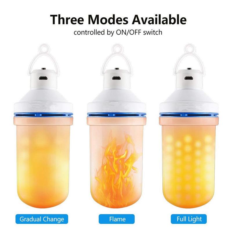5V 108LEDs USB Two-way Flame Light Simulation Dynamic Emergency Light Home Atmosphere Lamp Outdoor Camping Emergency Flame Light