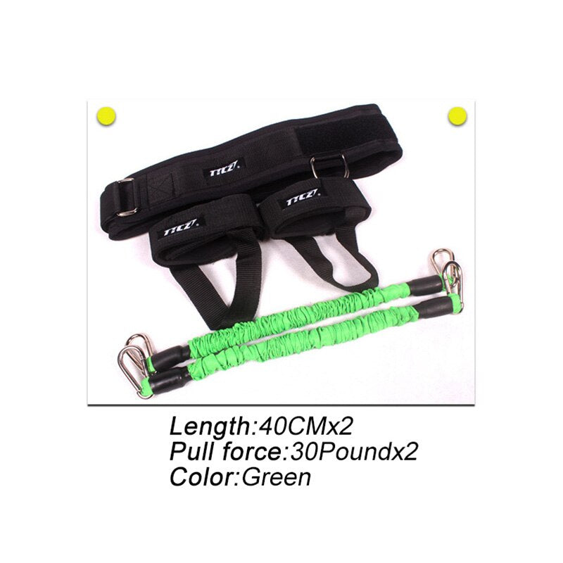 Fitness Bounce Trainer Rope Resistance Band Basketball Tennis Running Jump Leg Strength Agility Training Strap equipment