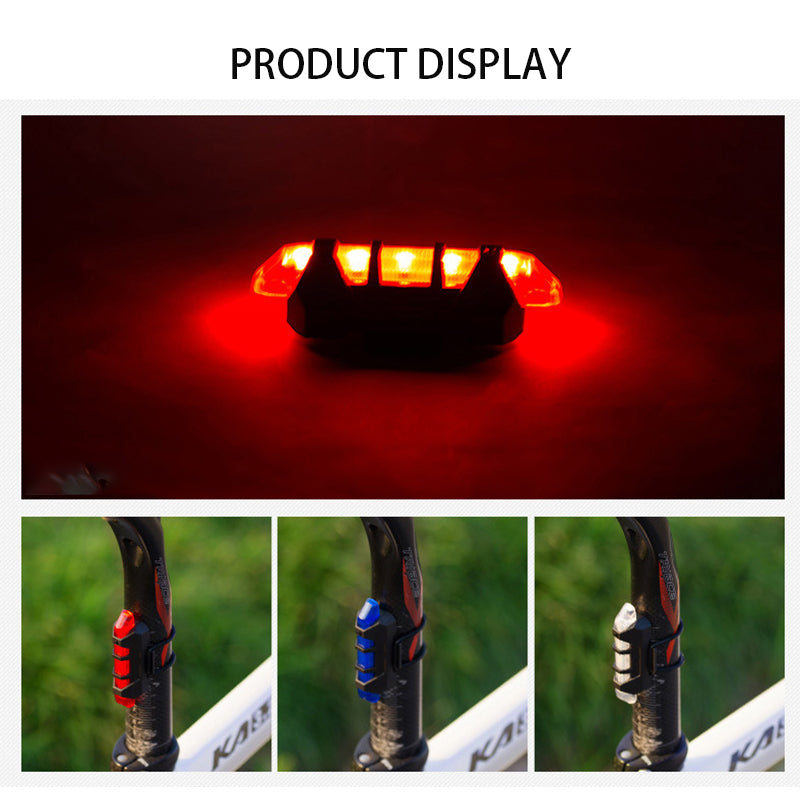 Bike Bicycle Light LED Rechargeable Tail Light USB Rear Tail Warning Safety Bike Light Super Bright Portable Flash Light