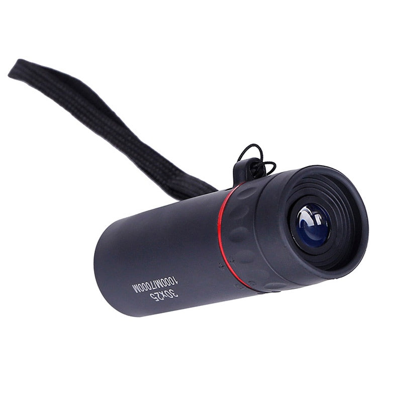 HD 30x25 Mini Portable Monocular Zooming Focus Optical Hunting Telescope Low Night Vision Outdoor Camping Hiking Tourism Scope