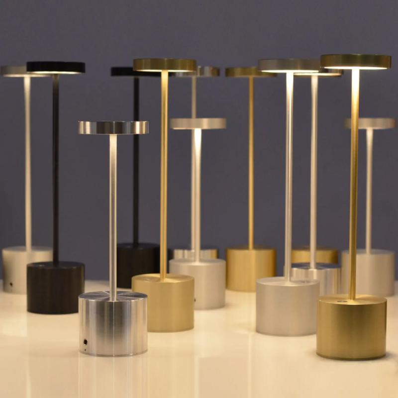 LED Desk Lamps Aluminum Alloy RechargeableTouch Dimming Table Lamps For Bar Living Room Reading Camping Light