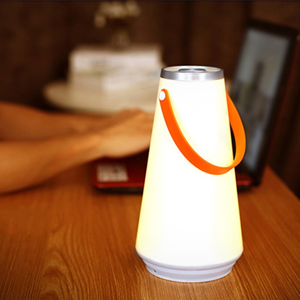 Touch Switch LED Desktop Lamp Portable Hanging Lantern Light USB Rechargeable for Indoor Bedside Living Room Camping Nightlights