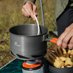 Camping Cookware Utensils Dishes Camp Cooking Set Hiking Heat Exchanger Pot Kettle Outdoor Tourism Tableware