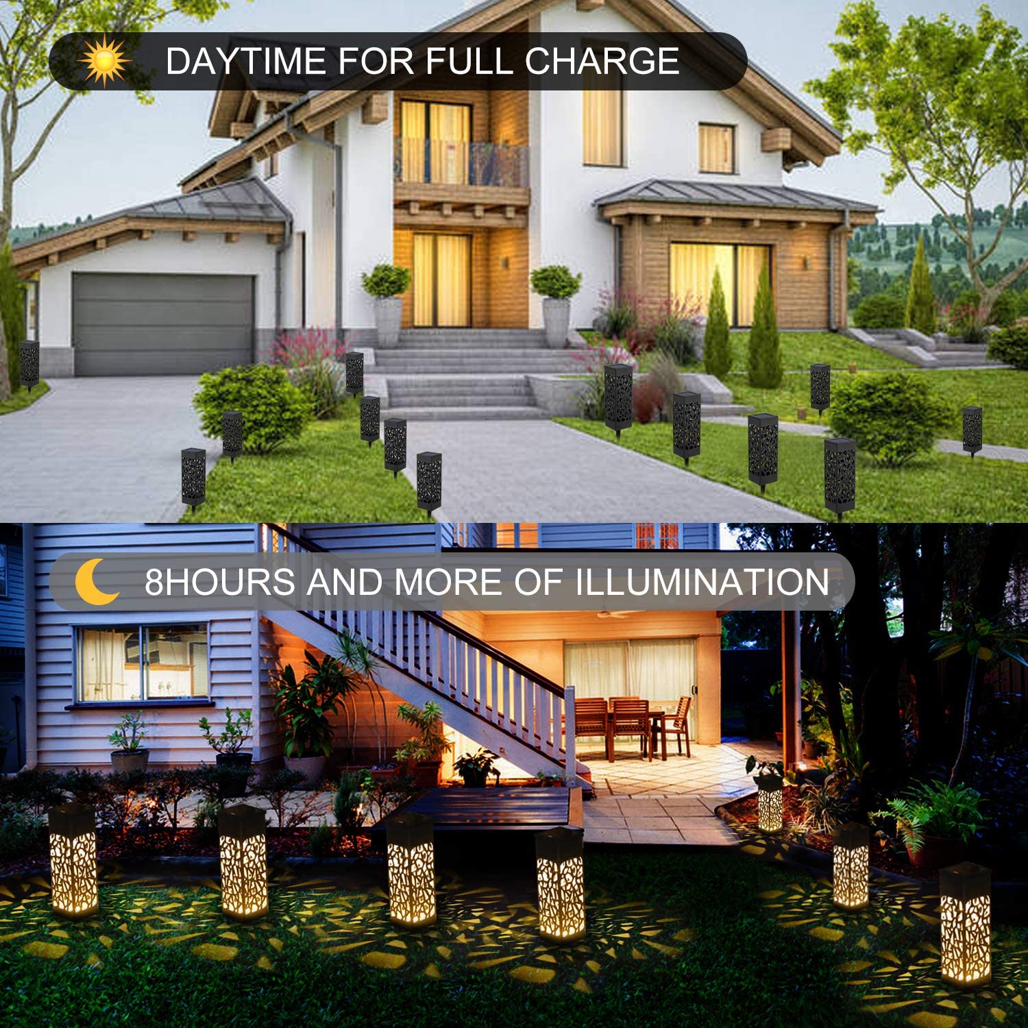 Solar Lawn Light Decoration Garden Hollow Lawn Lamp Outdoor Soalr Garden Lights Pathway Light Waterproof led Solar Garden Lights