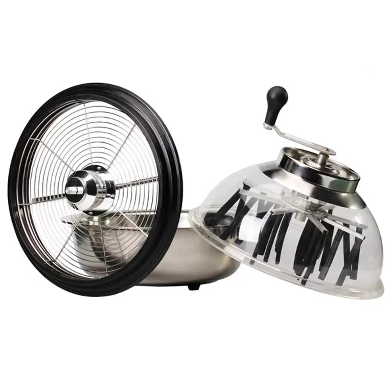 Greenzech Manual Bowl Leaf Trimmer 16"/19"/24" – Industrial Hand-Crank Carbon Steel Hydroponic Bud Trimming Machine with Upgraded Gears