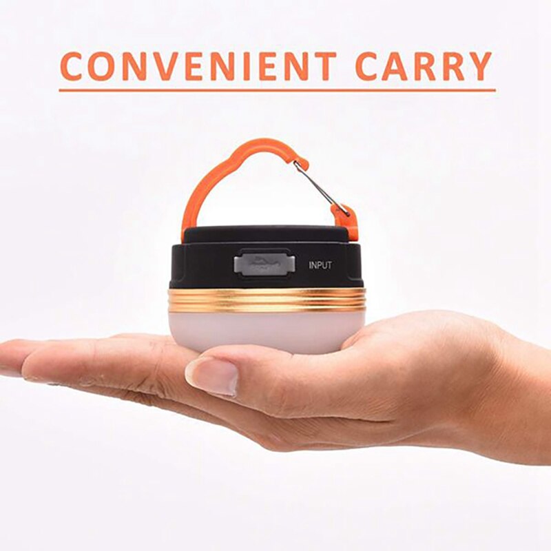 LED Camping Lantern Rechargeable Mini Rechargeable Tent Light USB Rechargeable For Emergency Outdoor Power Outage Hiking