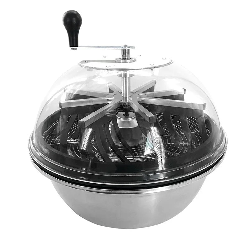 Greenzech Stainless Steel Bowl Leaf Trimmer 16"/19"/24" – Hand-Actuated Hydroponic Bud Trimming Machine for Herbs & Flowers