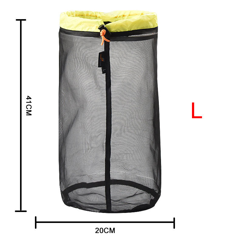 Mesh Storage Bag Lightly Organize Sack Camping Hiking Compression Bags Travel Accessories Polyester Drawstring Pocket