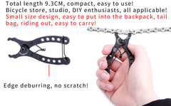 Bike Mini Missing Chain Quick Link Tool Bicycle Plier Master Link Remover Connector Opener Lever with Free Chain Hook