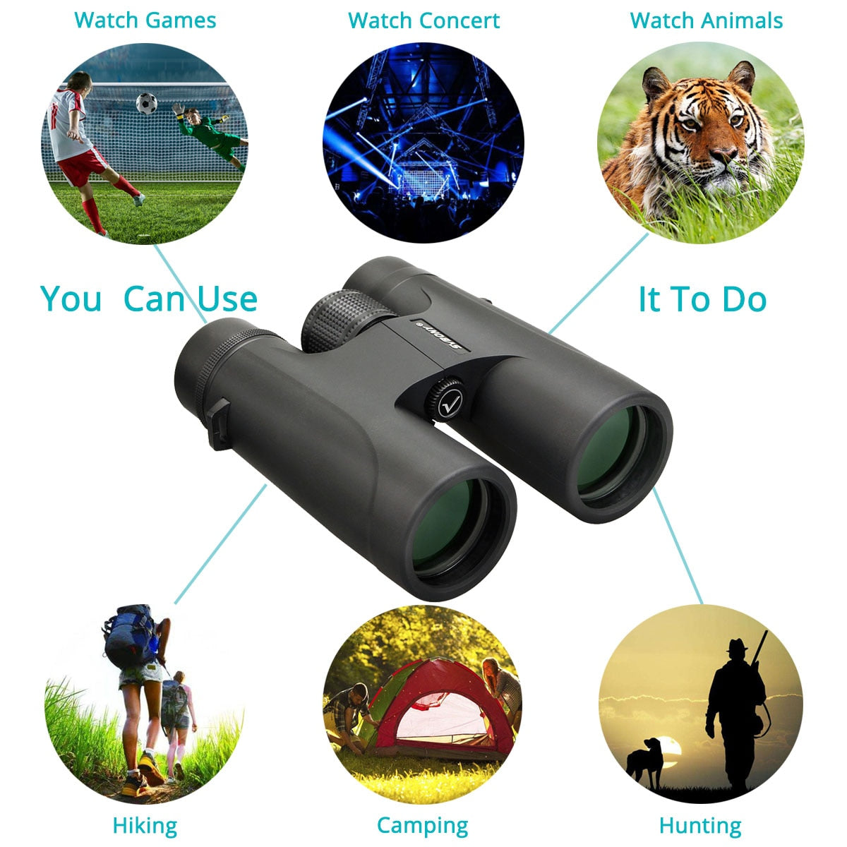Binoculars 10X42/8X32 Telescope Powerful Professional HD Long Range camping equipment For Traving Suvival