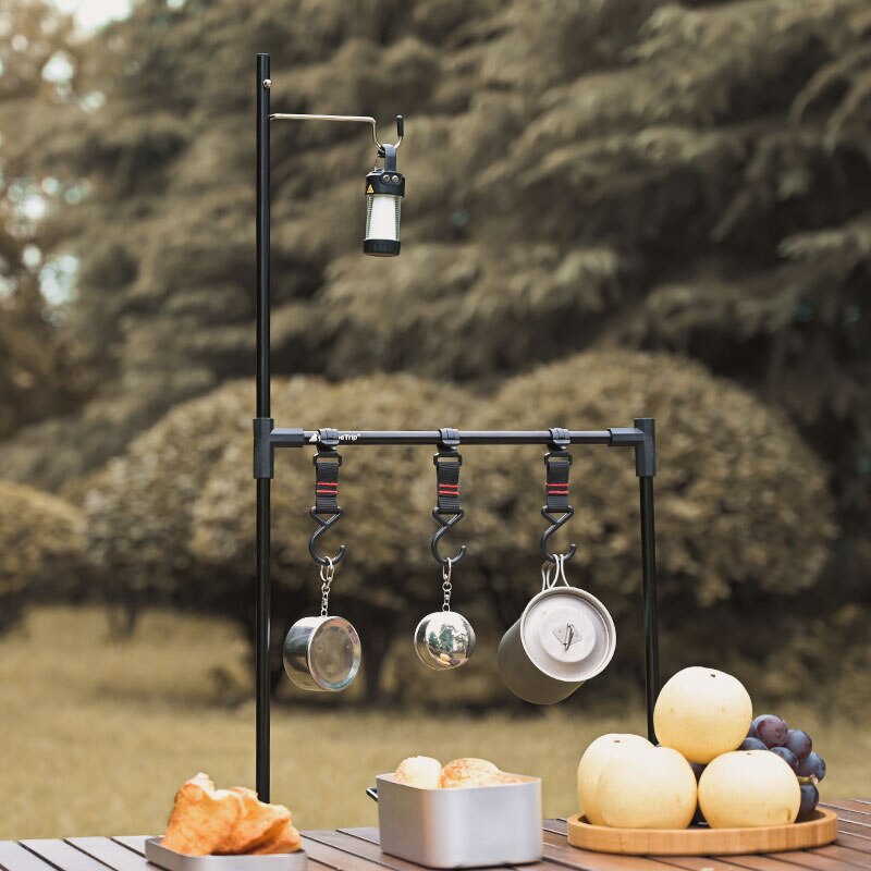 Outdoor Folding Shelves Camping Desktop Shelves Camping Tableware Storage Rack