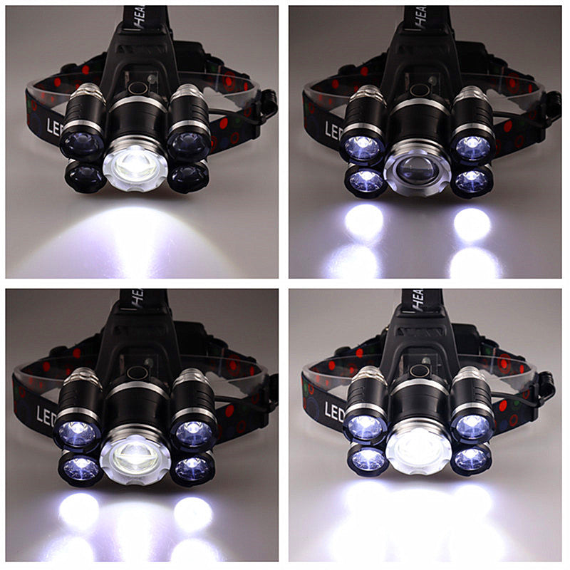 Rechargeable zoom led headlamp Fishing headlight Torch Hunting head lamp Camping Headlamp Flashlight head light