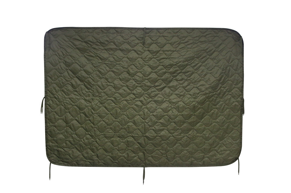 Military Tactical Army Poncho Liner Camouflage Water Repellent Woobie Quilted Blanket Suitable for Camping, Shooting, Hunting