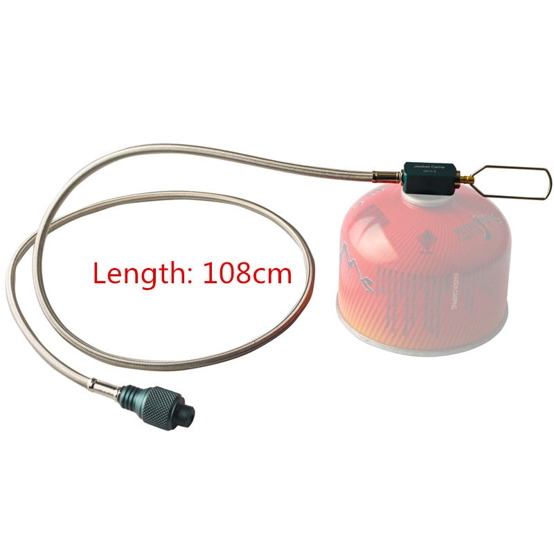Outdoor Gas Extension Tube Camping Stove Adapter Magnetic Gas Converter Butane Adaptor