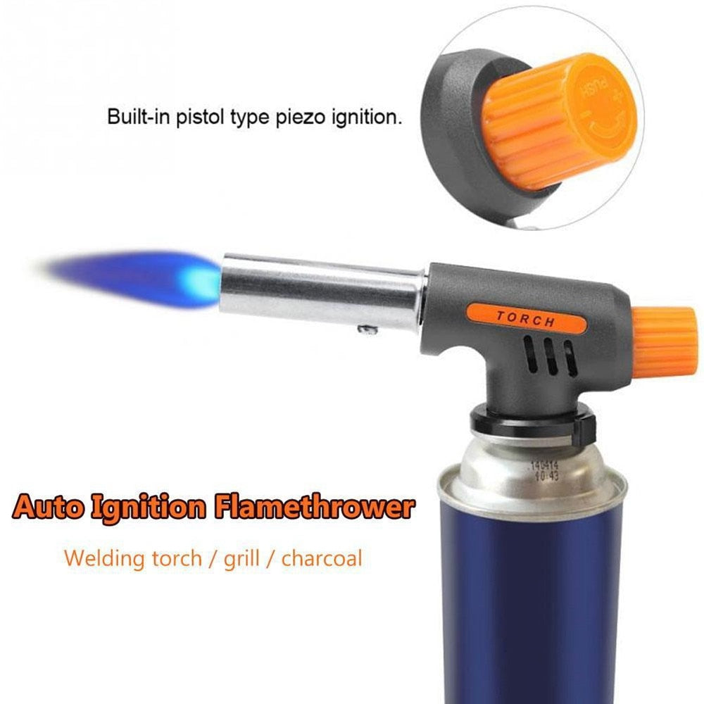 Portable Flame Gas Burner Gun Maker Torch Lighter for Cooking BBQ Outdoor Camping Picnic Welding Equipment