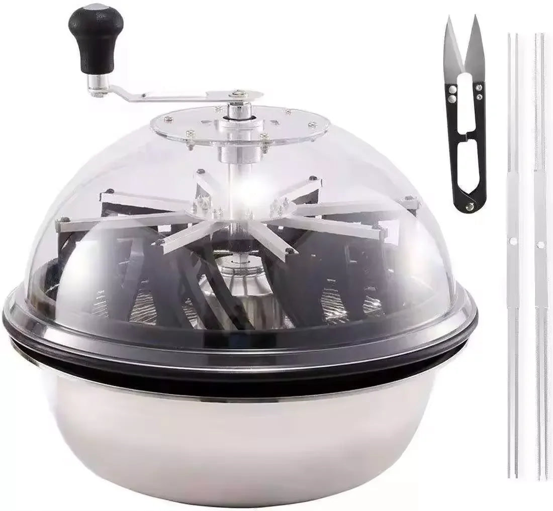 Greenzech Manual Bowl Leaf Trimmer 16" – Industrial Grade Stainless Steel Spin Cut Hydroponic Bud Trimmer