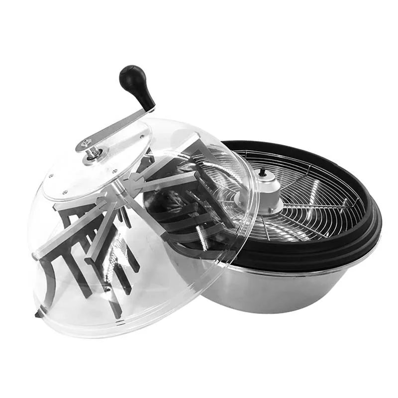 Greenzech Stainless Steel Bowl Leaf Trimmer 16"/19"/24" – Hand-Actuated Hydroponic Bud Trimming Machine for Herbs & Flowers
