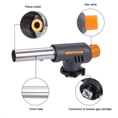 Portable Flame Gas Burner Gun Maker Torch Lighter for Cooking BBQ Outdoor Camping Picnic Welding Equipment