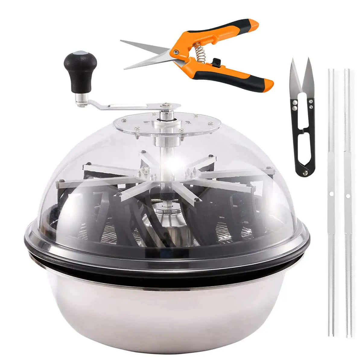 Greenzech Industrial Manual Bowl Leaf Trimmer 16"/19" – Stainless Steel Hydroponic Bud Trimming Machine