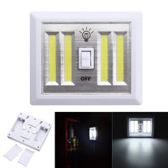 Battery Powered 4 COB LED Switch Night Light Wall Lamp For Kitchen Cabinet Garage Closet Camp Emergency Lamp