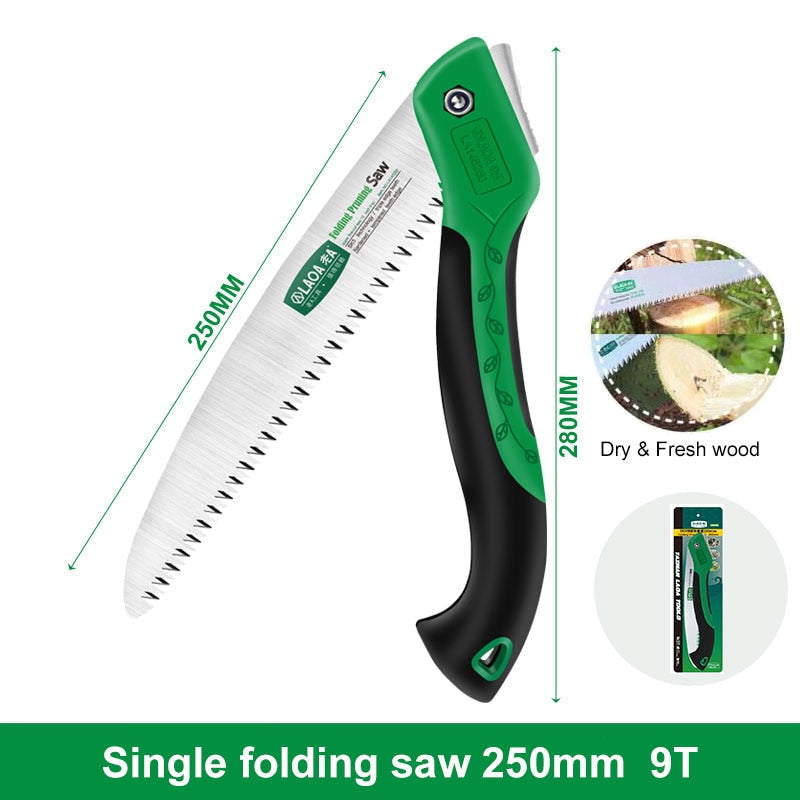 Camping Saw Foldable Portable Secateurs Gardening Pruner 10 Inch Tree Trimmers Garden Tool for Woodworking Folding Hand Saw