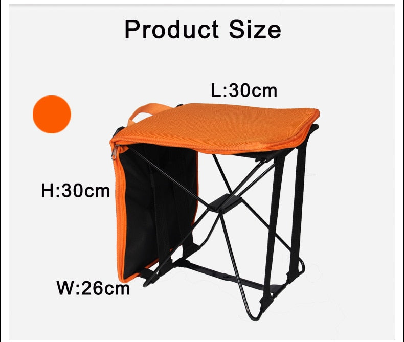 Portable foldable camping chair with bag for trekking picnic Beach Seat Fishing Tools Chair