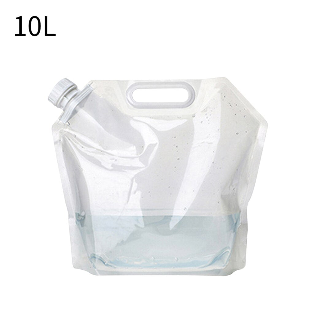 Water Bag Folding Portable Sports Storage Container Jug Bottle Inlaid Handle Water Bag For Outdoor Travel Camping