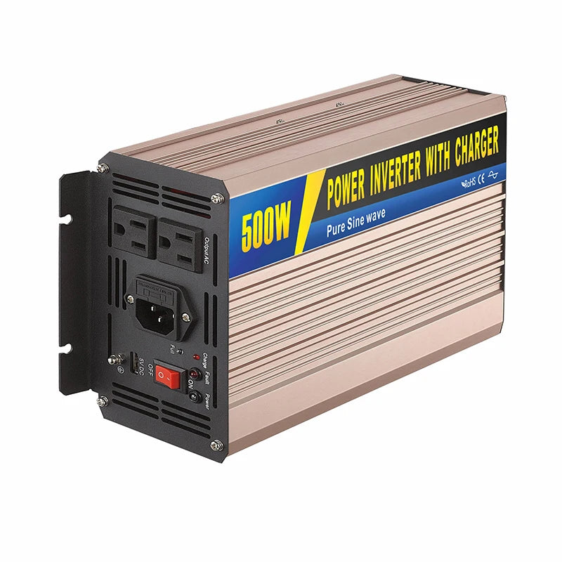GreenZech DM 500 Inverter | 500W Continuous 1000W Peak | 12V 24V 48V to 110V 220V | Professional Pure Sine Wave Converter