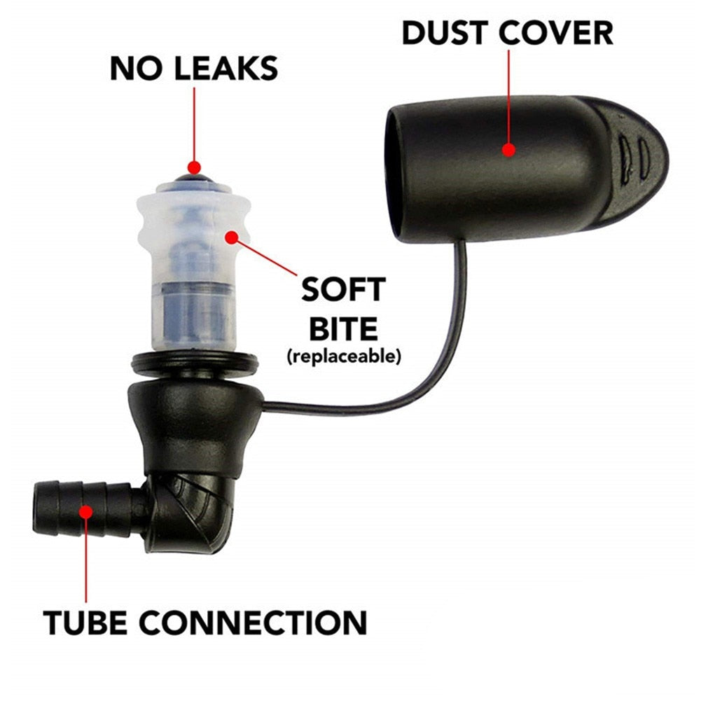 Outdoor Sports Water Bag Replacement Bite Valve Hydration Suction Nozzle With Cover For Camping Hiking Cycling Accessory