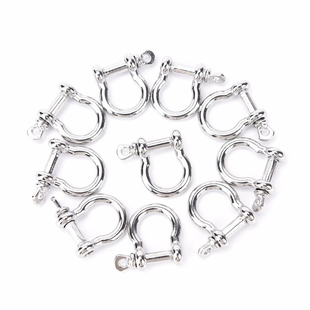 Anchor Shackle Screw Pin For Outdoor Camping Survival Rope Bracelets O-Shaped Stainless Steel Shackle Buckle